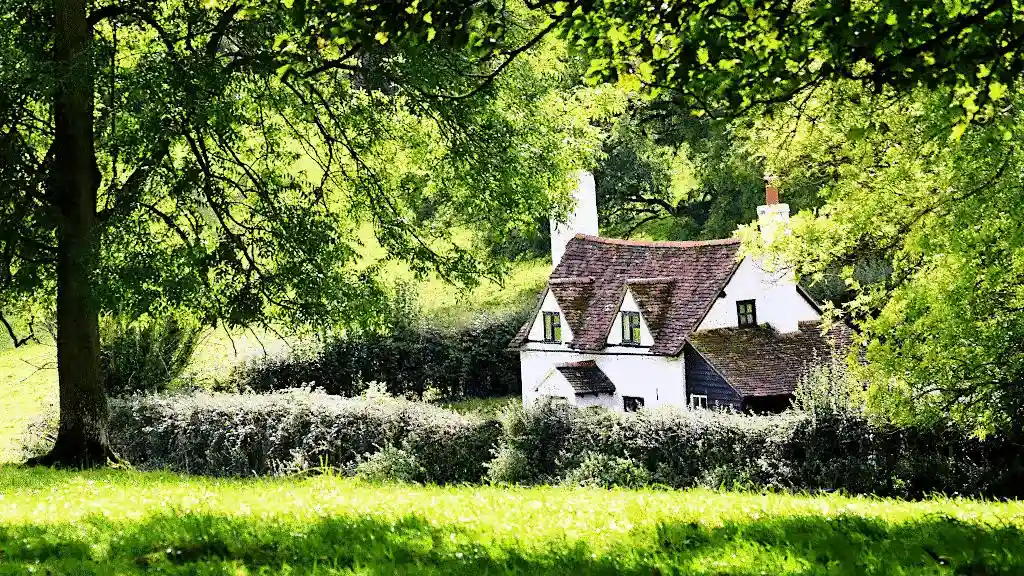 Romantic cottage in Cornwall hidden among trees and bushes